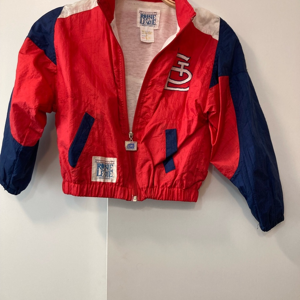 Vintage Mighty-Mac St Louis Cardinals Kids Windbreaker Major League Baseball...